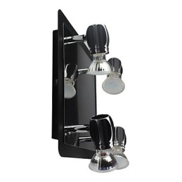 Luzes de parede pretas modernas Luzes de banheiro com 4 luzes