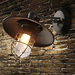 Luminária de parede estilo gaiola estilo americano country contraído