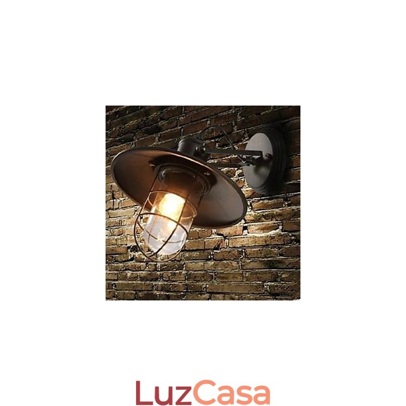 Luminária de parede estilo gaiola estilo americano country contraído