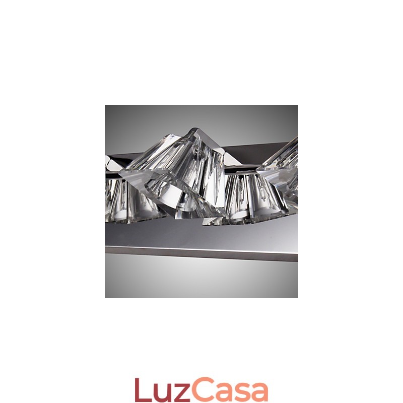 Luminária de parede moderna com cúpula de vidro 4 luzes espelho frontal