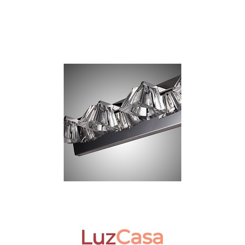 Luminária de parede moderna com cúpula de vidro 4 luzes espelho frontal