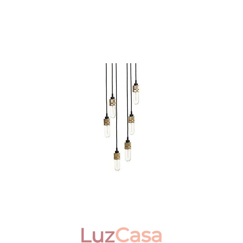 Montagem embutida em metal dourado country