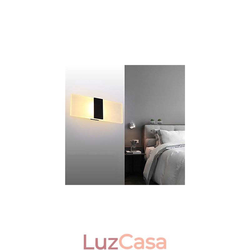 Luminária de parede de acrílico de estilo moderno e simples para sala de estar, corredor, café, quarto, quarto infantil, luminária de cabeceira