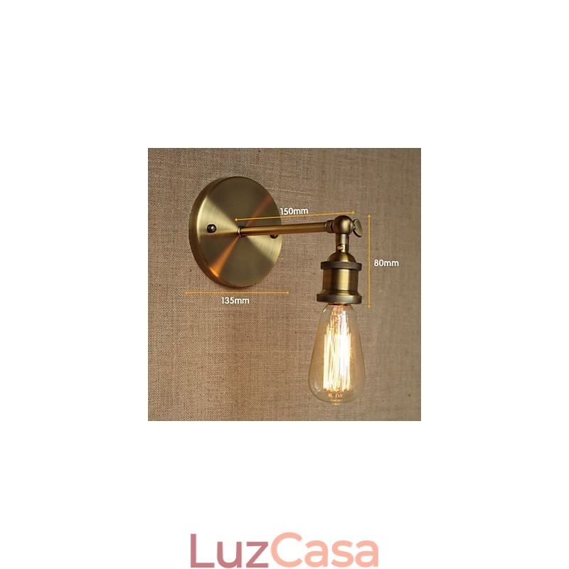 American Bar Café Restaurante Cabeceira Minimalista Corredor Bronze Ferro Forjado Arandela