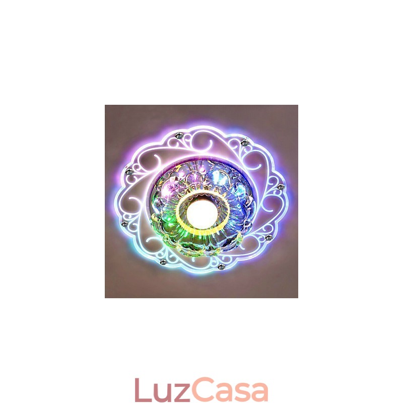 Luminária de teto de cristal Spotlight SMD 3W Lâmpada criativa Tubo de luz colorida Luz de cúpula colorida
