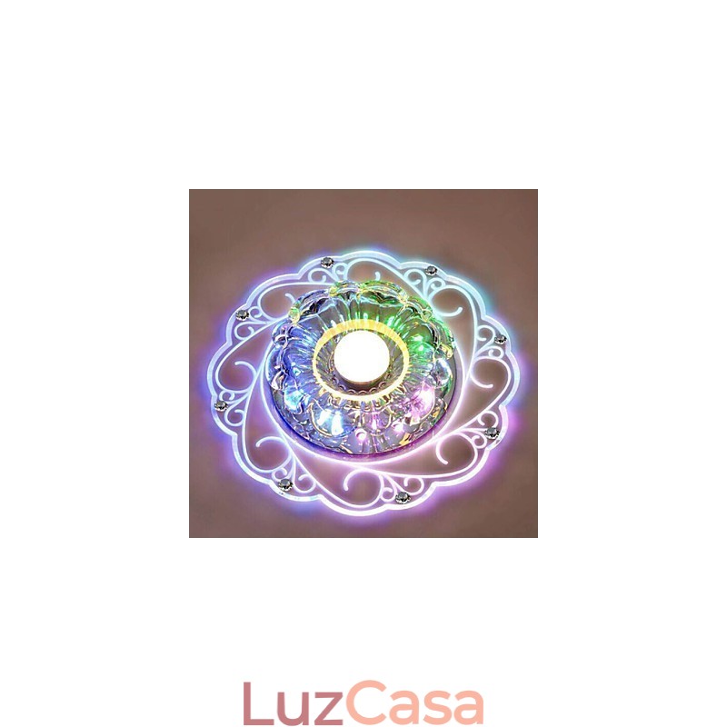 Luminária de teto de cristal Spotlight SMD 3W Lâmpada criativa Tubo de luz colorida Luz de cúpula colorida