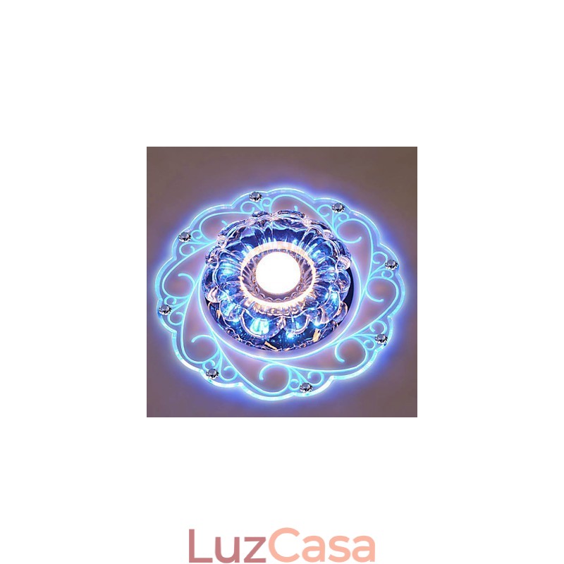 Luminária de teto de cristal Spotlight SMD 3W Lâmpada criativa Tubo de luz colorida Luz de cúpula colorida