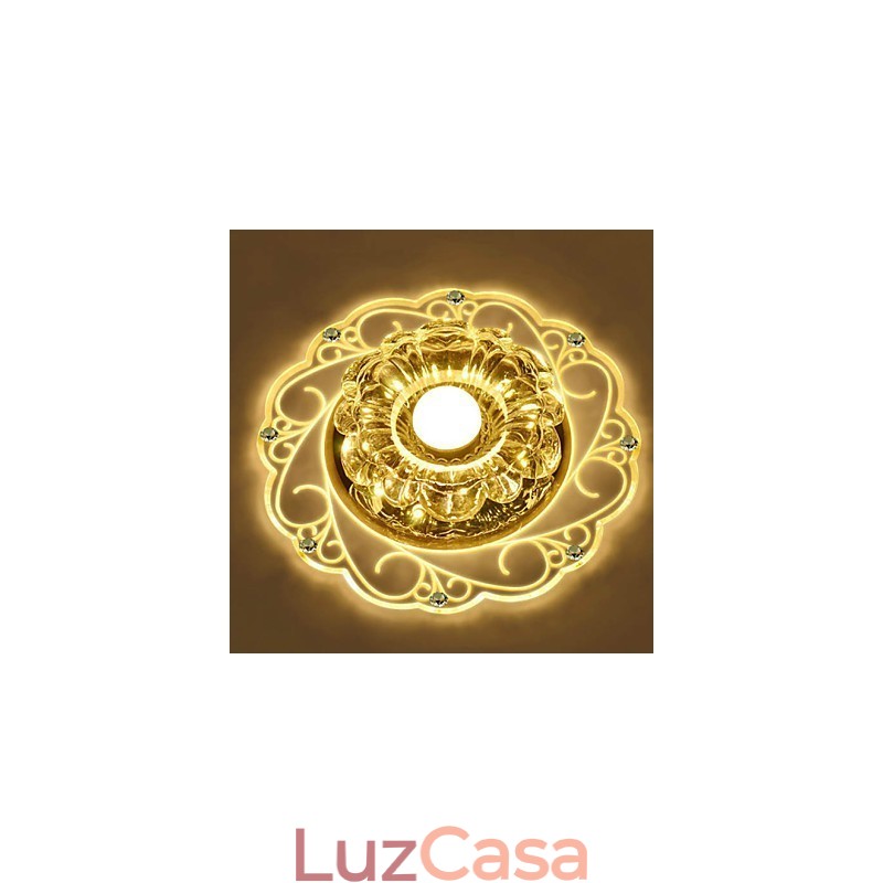 Luminária de teto de cristal Spotlight SMD 3W Lâmpada criativa Tubo de luz colorida Luz de cúpula colorida