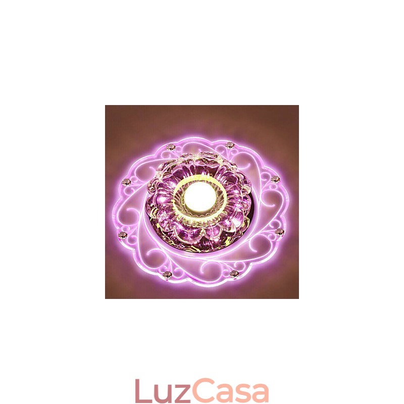 Luminária de teto de cristal Spotlight SMD 3W Lâmpada criativa Tubo de luz colorida Luz de cúpula colorida