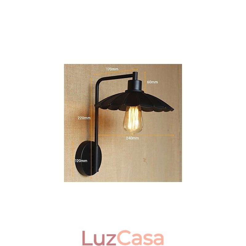Aplique decorativo de parede de ferro clássico simples