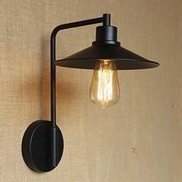 Aplique de parede decorativo retrô em ferro forjado