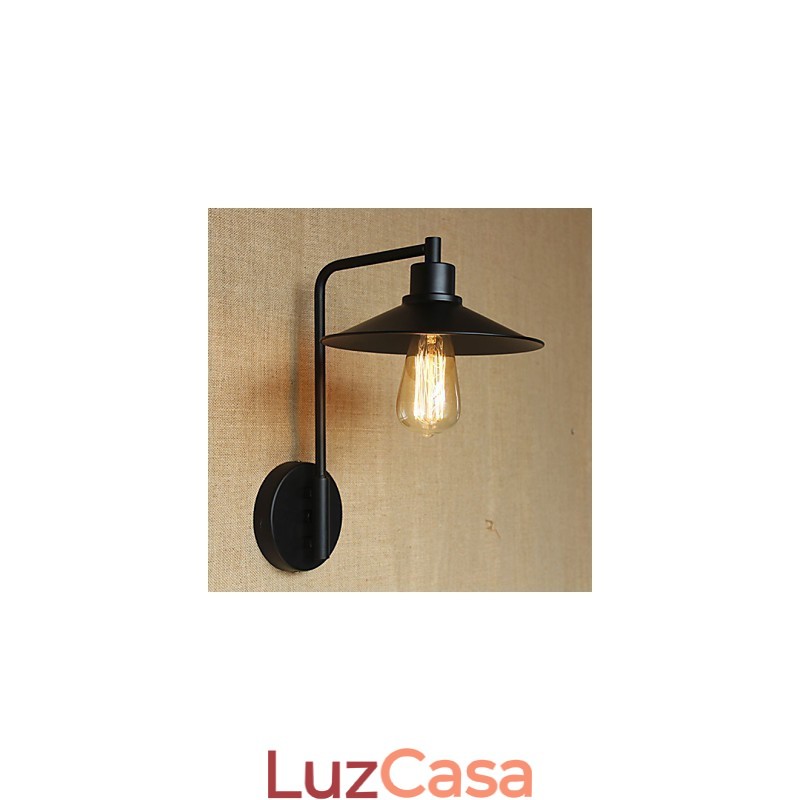 Aplique de parede decorativo retrô em ferro forjado