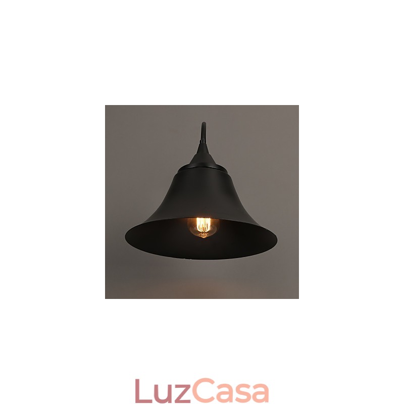 Designer Duds Loft Estilo Antigo Preto Ferro Cap Lâmpada de Parede Luz