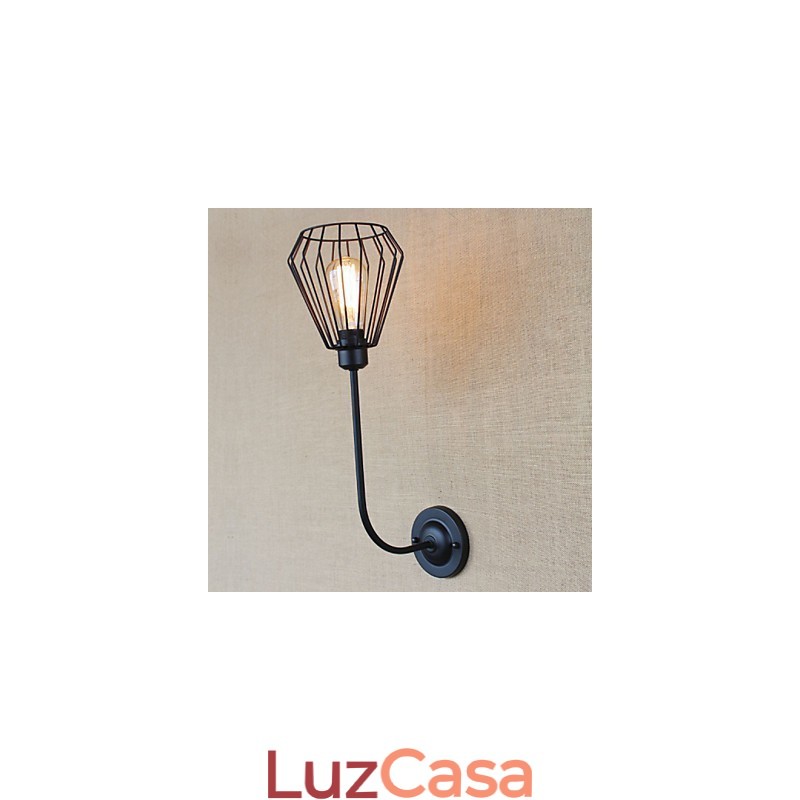 American Country Creative Iron Elbow Antique Lâmpada de cabeceira de cabeça única