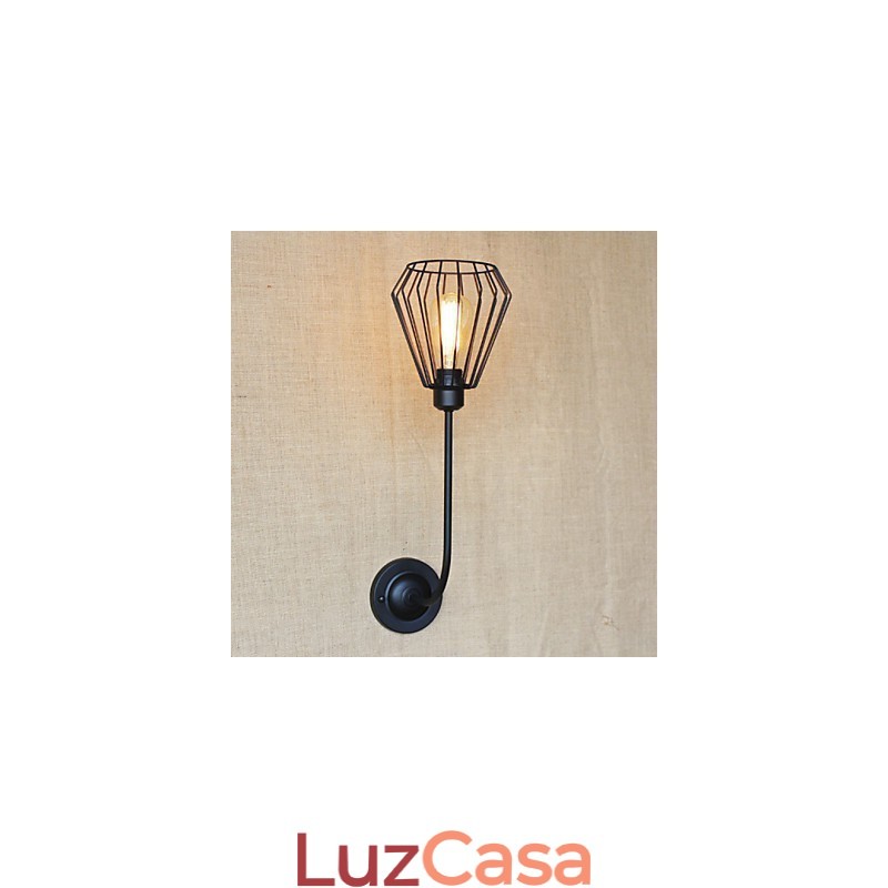 American Country Creative Iron Elbow Antique Lâmpada de cabeceira de cabeça única