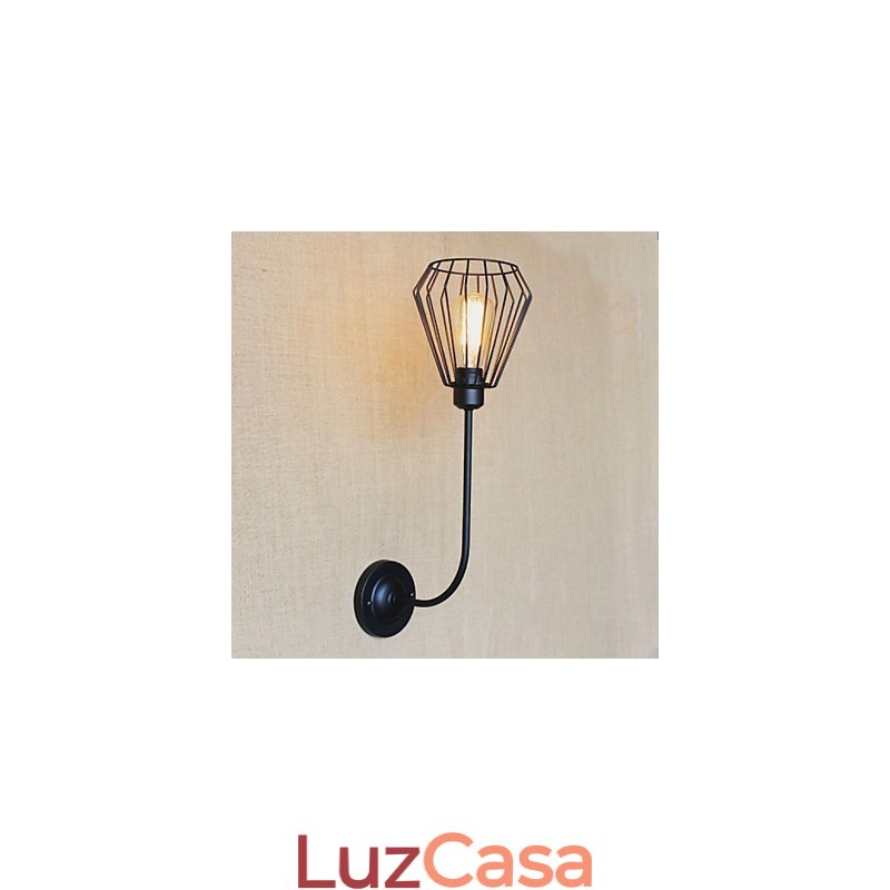 American Country Creative Iron Elbow Antique Lâmpada de cabeceira de cabeça única