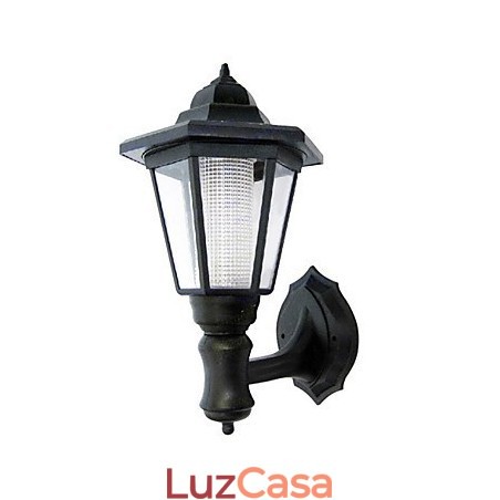 Luminária de parede com energia solar, abajur preto Luminária de parede com energia solar, abajur preto