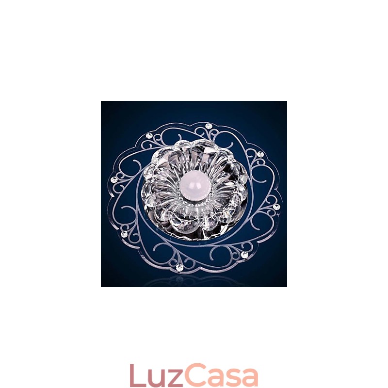 Luminária de teto de cristal Spotlight SMD 3W Lâmpada criativa Tubo de luz colorida Luz de cúpula colorida