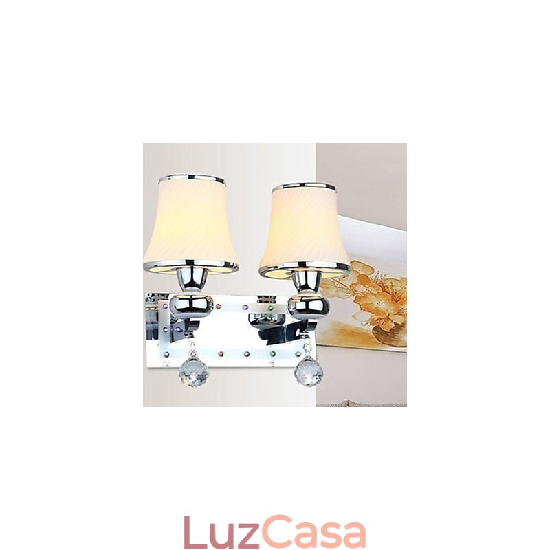 Luminária de parede de cristal criativa contemporânea e contratada