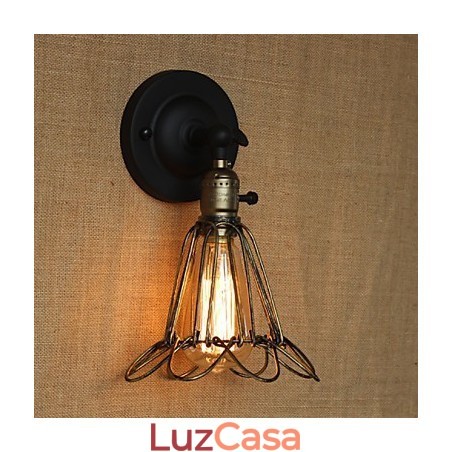 Cerca de estilo industrial americano malha de ferro bronze arandela decorativa Cerca de estilo industrial americano malha de ferro bronze arandela decorativa