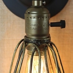 Cerca de estilo industrial americano malha de ferro bronze arandela decorativa