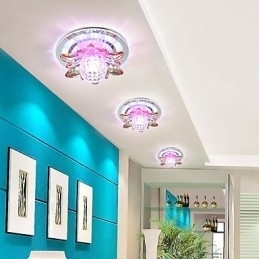 Lâmpada de teto de cristal circular, tubo de luz para absorver luz de lâmpada de cúpula