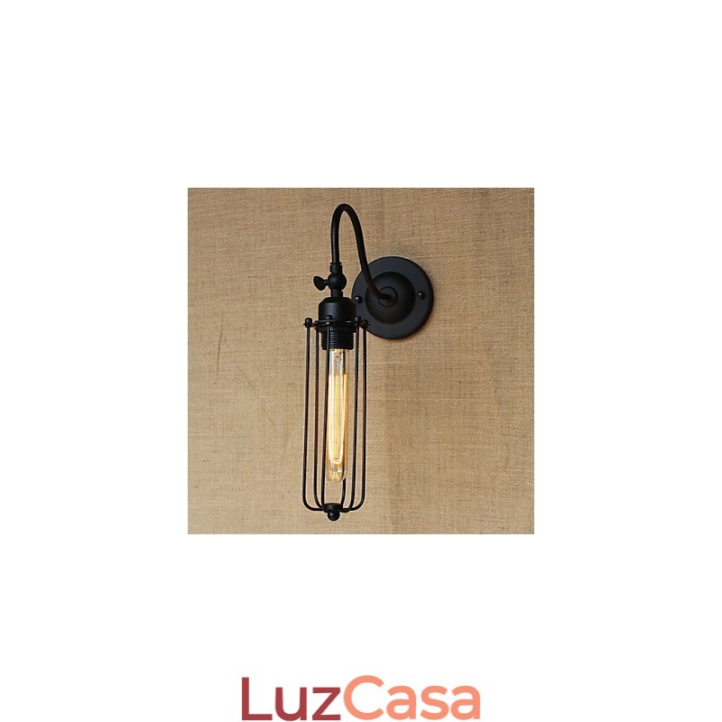 Luminária de parede minimalista, preta fosca, estilo country americano, para sala de estar, quarto, varanda, abajur de cabeceira