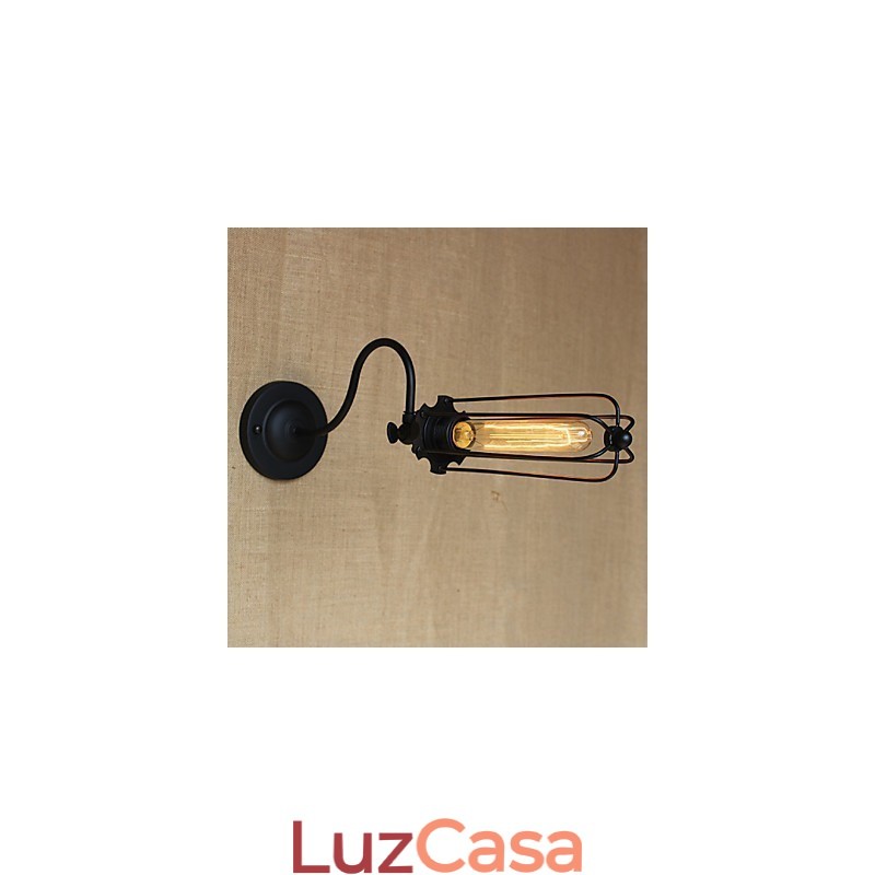 Luminária de parede minimalista, preta fosca, estilo country americano, para sala de estar, quarto, varanda, abajur de cabeceira