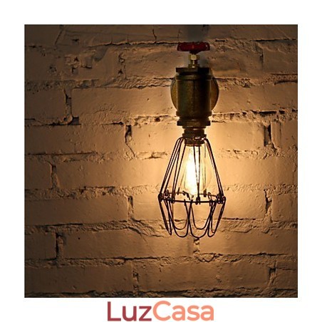 Luminárias de parede vintage industriais para canos de água, loft, luz Edison para bar, restaurante, luminárias de parede, iluminação