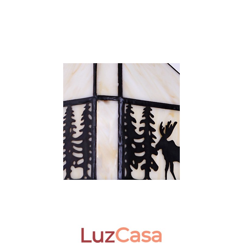 Natal Veado Europeu Contratado Rural Criativo Ferro Forjado Luminária de Parede Luzes de Vidro