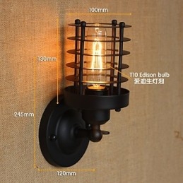 Retro Simples Elegante Preto Cabeceira Corredor Escadas Varanda Decorativo Parede Sconce
