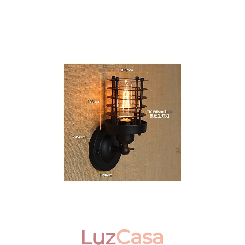 Retro Simples Elegante Preto Cabeceira Corredor Escadas Varanda Decorativo Parede Sconce