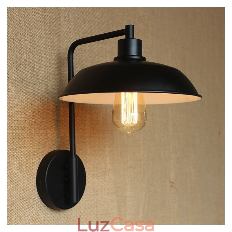 Luminária de parede contemporânea e contratada para varanda de armazém, corredor, decoração em ferro forjado