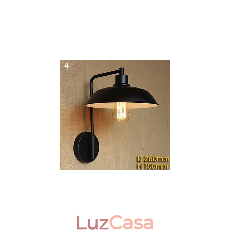 Luminária de parede contemporânea e contratada para varanda de armazém, corredor, decoração em ferro forjado