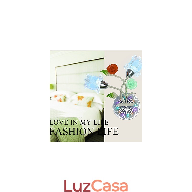 Luminária de parede de cristal criativa contemporânea e contratada