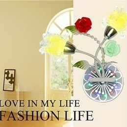 Luminária de parede de cristal criativa contemporânea e contratada