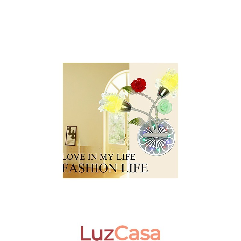 Luminária de parede de cristal criativa contemporânea e contratada