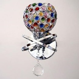 Luminária de parede de cristal de cabeça única