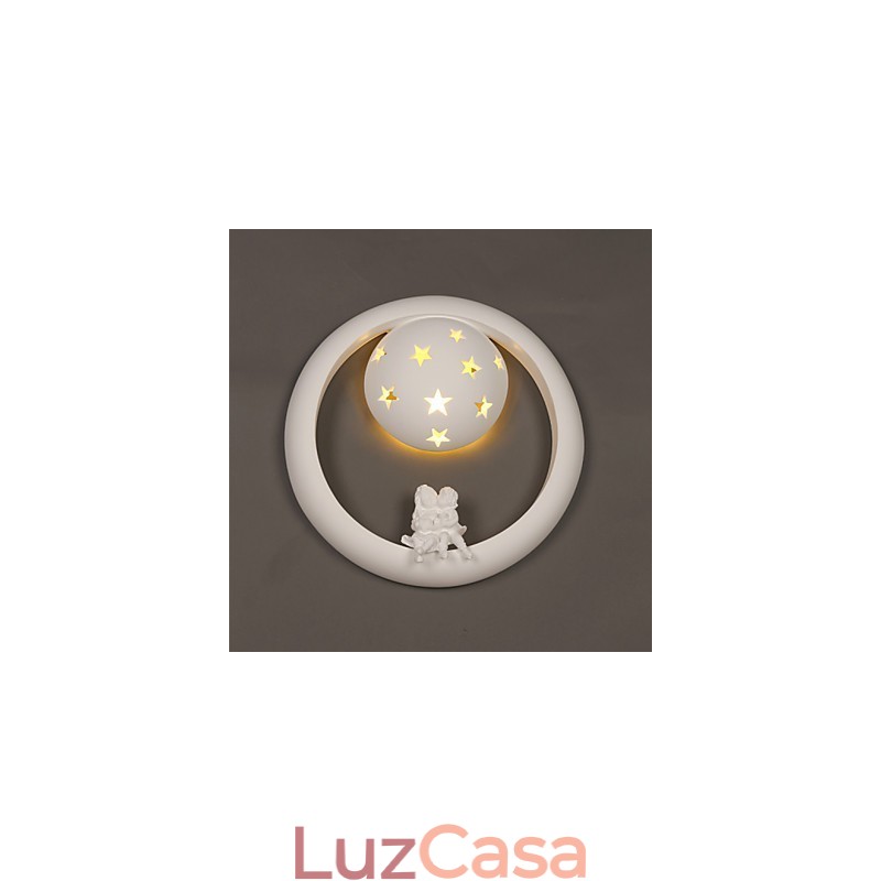 Luzes de parede de varanda de quarto infantil de gesso pastoral doce