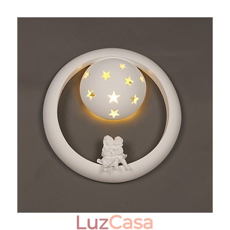 Luzes de parede de varanda de quarto infantil de gesso pastoral doce Luzes de parede de varanda de quarto infantil de gesso pastoral doce