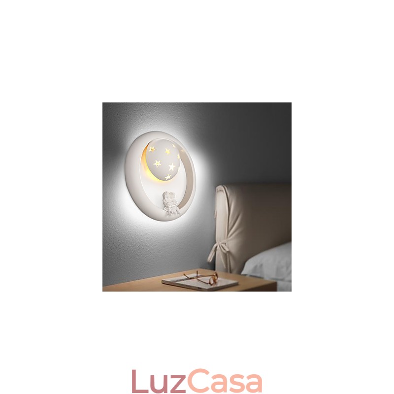 Luzes de parede de varanda de quarto infantil de gesso pastoral doce