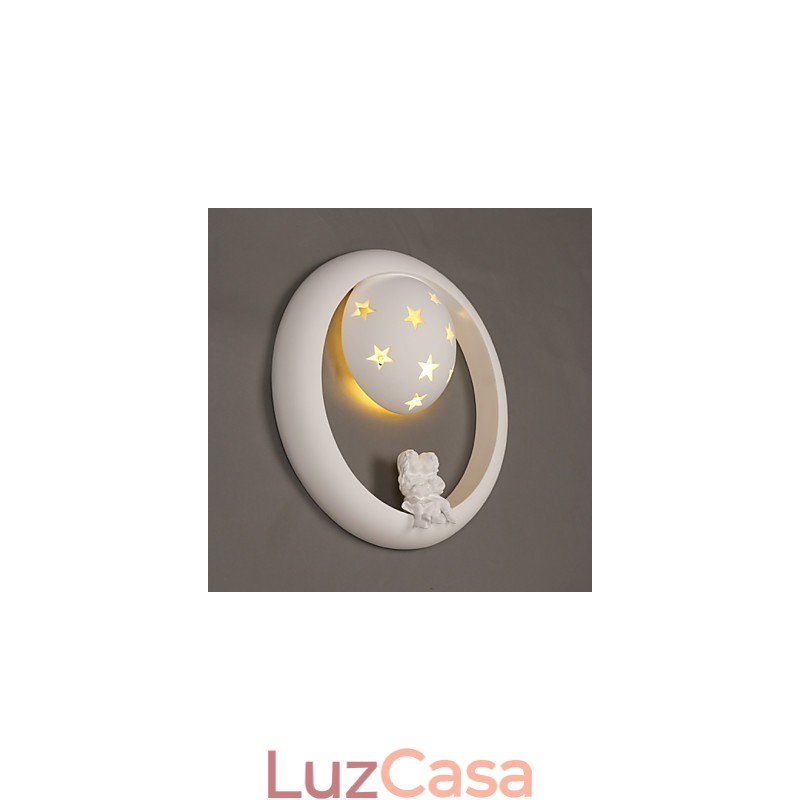 Luzes de parede de varanda de quarto infantil de gesso pastoral doce