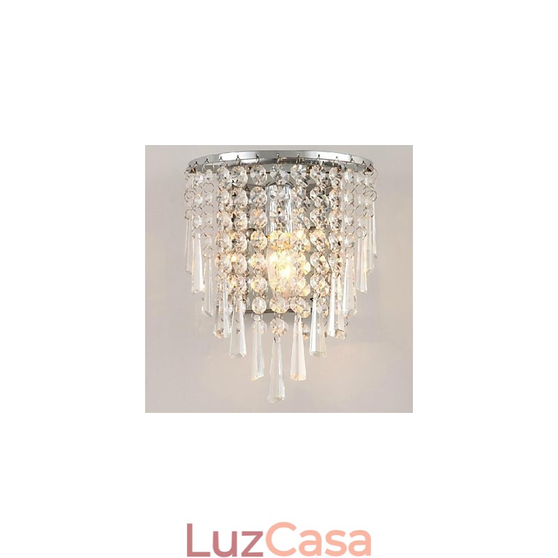 Luminárias de parede de cristal de moda moderna Iluminação de cama Luminária de parede de cristal