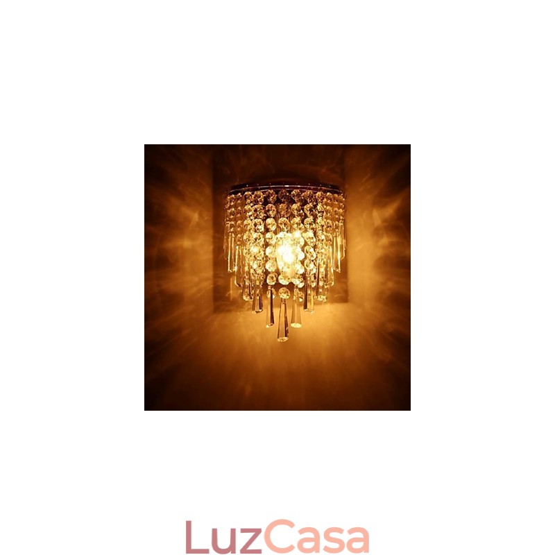 Luminárias de parede de cristal de moda moderna Iluminação de cama Luminária de parede de cristal