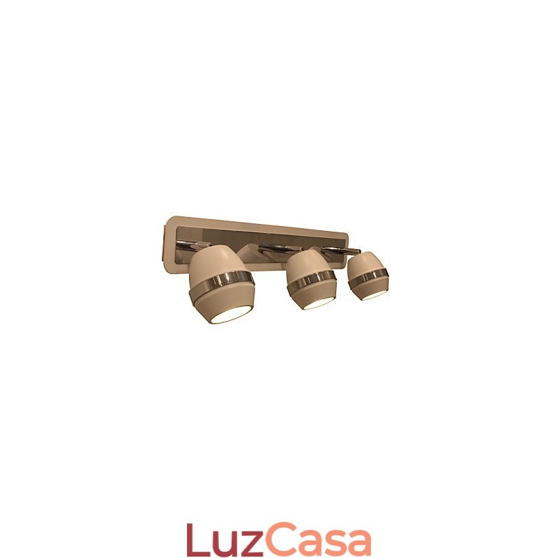 Moderno Esférico Cromado Luzes de Parede Luzes de Banheiro Com 3 Luzes