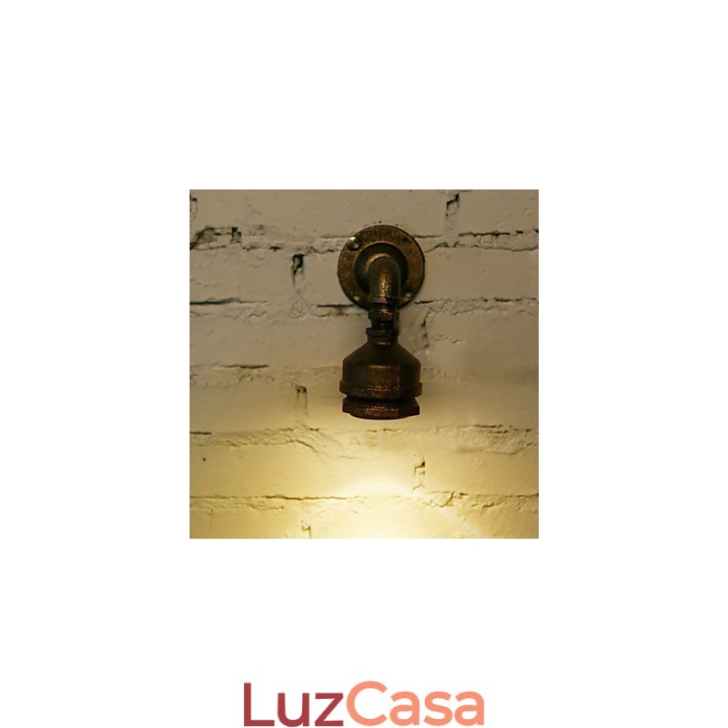 Luminária de parede estilo loft, cano de água de ferro, luminária de parede vintage industrial para iluminação interna de casa