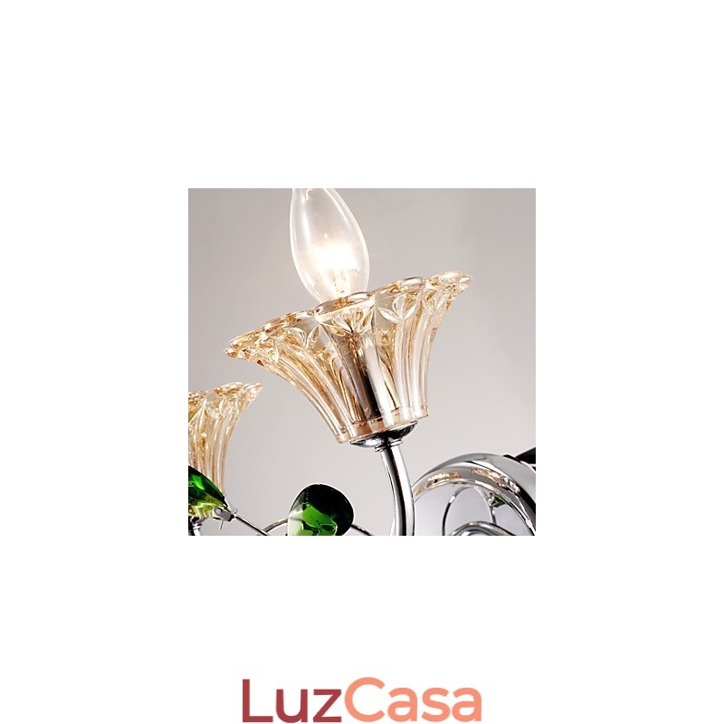 Apliques de parede Iluminação de banheiro Vela Luzes de parede Cristal Moderno Contemporâneo Metal