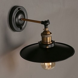 Luminária de parede criativa Nordic Light Single Head Black Umbrella, restaurando os antigos caminhos da luz