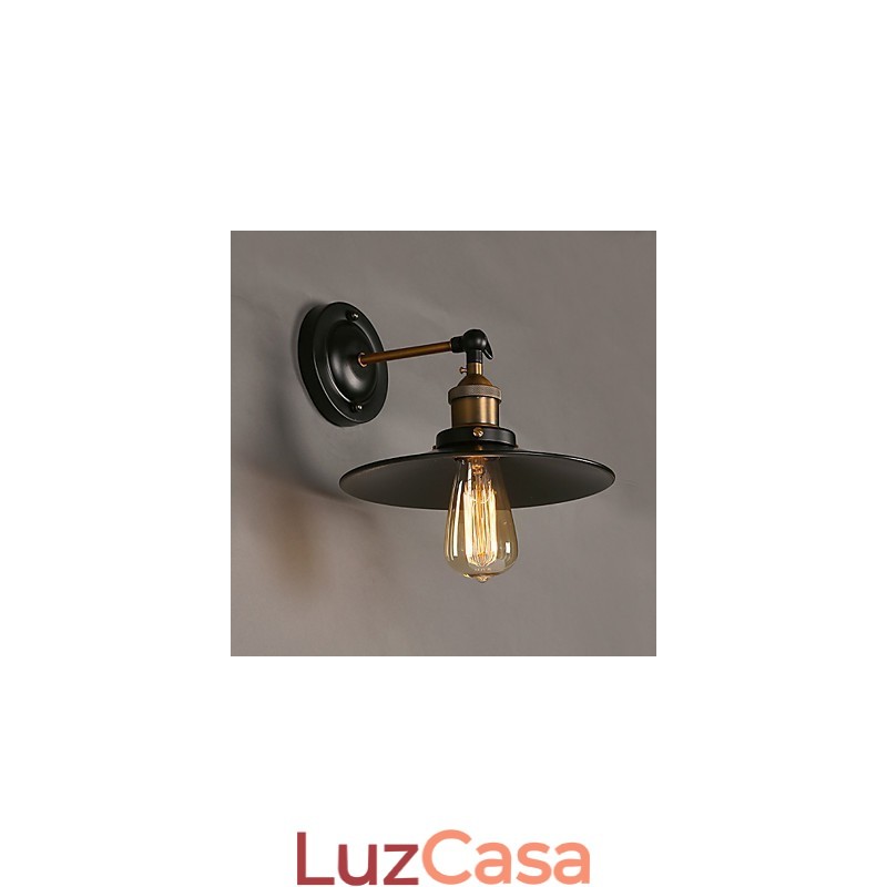 Luminária de parede criativa Nordic Light Single Head Black Umbrella, restaurando os antigos caminhos da luz