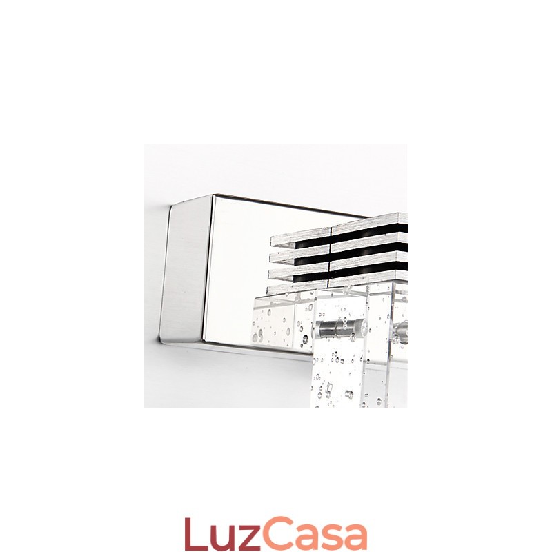 Luminária de parede moderna com cúpula de vidro bolha estilo espelho frontal